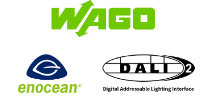 WAGOロゴ・enoceanロゴ・DALI2ロゴ